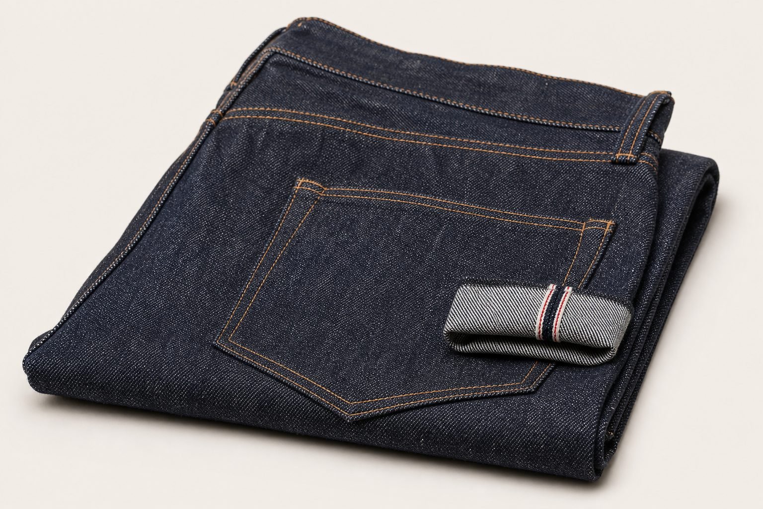Heritage denim showing red selvedge ID line